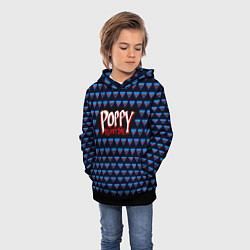 Толстовка-худи детская Poppy Playtime - Huggy Wuggy Pattern, цвет: 3D-черный — фото 2