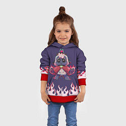 Толстовка-худи детская Позитивная овечка - Cult of the lamb, цвет: 3D-красный — фото 2