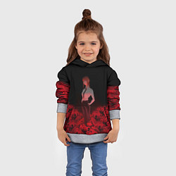 Толстовка-худи детская Человек-бензопила: Макима Демон контроля, цвет: 3D-меланж — фото 2