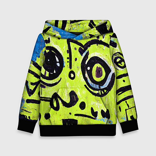 Детская толстовка Уличное творчество - граффити / 3D-Черный – фото 1