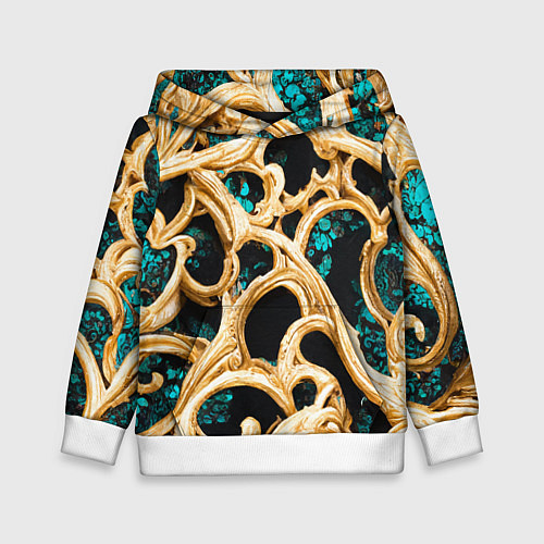 Детская толстовка Золотые ветви / 3D-Белый – фото 1