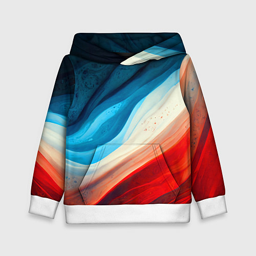 Детская толстовка Неоновые яркие волны / 3D-Белый – фото 1