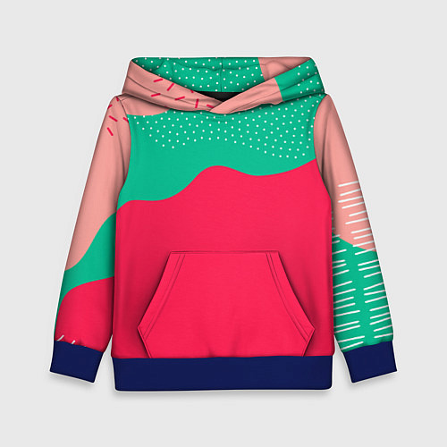 Детская толстовка Красочные пятна - абстракция / 3D-Синий – фото 1