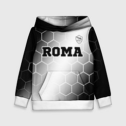 Толстовка-худи детская Roma sport на светлом фоне: символ сверху, цвет: 3D-белый