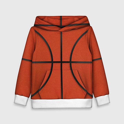 Детская толстовка Стандартный баскетбольный мяч / 3D-Белый – фото 1