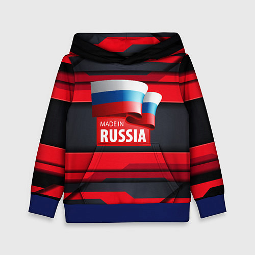 Детская толстовка Red & Black - Russia / 3D-Синий – фото 1