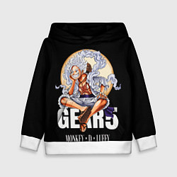 Толстовка-худи детская Монки Д Луффи 5 гир - One Piece, цвет: 3D-белый