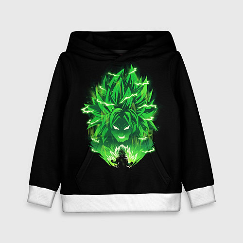 Детская толстовка Broly dragon ball аниме / 3D-Белый – фото 1