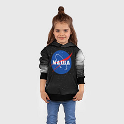 Толстовка-худи детская Маша Наса космос, цвет: 3D-черный — фото 2