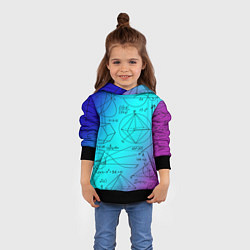 Толстовка-худи детская Неоновая формула, цвет: 3D-черный — фото 2