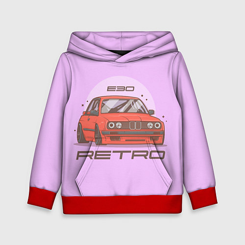 Детская толстовка BMW e30 - retro / 3D-Красный – фото 1