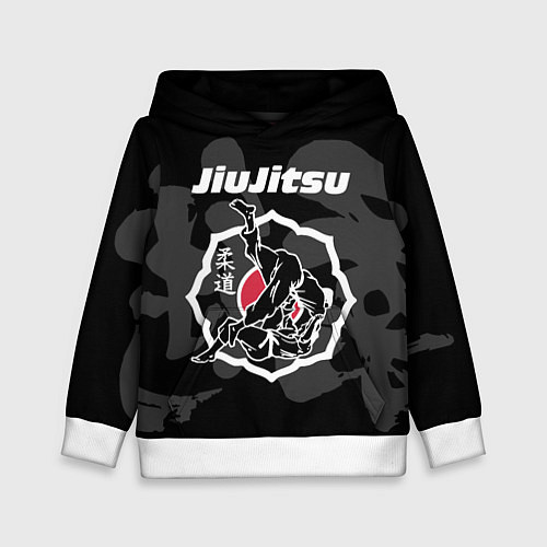 Детская толстовка Jiu-jitsu throw logo / 3D-Белый – фото 1