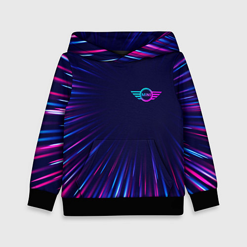 Детская толстовка Mini neon speed lines / 3D-Черный – фото 1