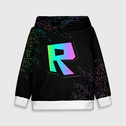 Детская толстовка Roblox logo neon / 3D-Белый – фото 1