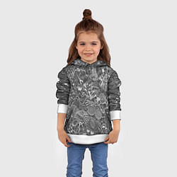 Толстовка-худи детская Металлические предметы, цвет: 3D-белый — фото 2
