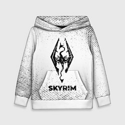 Детская толстовка Skyrim с потертостями на светлом фоне