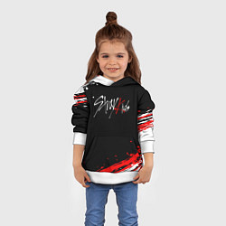 Толстовка-худи детская Stray kids - краска, цвет: 3D-белый — фото 2