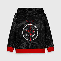 Толстовка-худи детская Travis Scott - фортнайт, цвет: 3D-красный