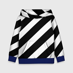 Детская толстовка Черно белые полоски