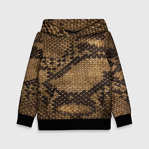 Детская толстовка Кожа питона - fashion 2028 / 3D-Черный – фото 1