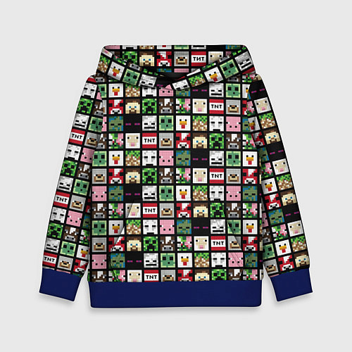 Детская толстовка Minecraft: characters / 3D-Синий – фото 1