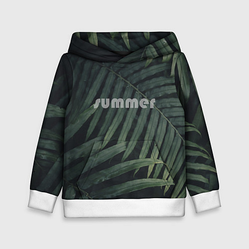 Детская толстовка Летний папоротник / 3D-Белый – фото 1