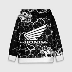Толстовка-худи детская Honda logo арт, цвет: 3D-белый