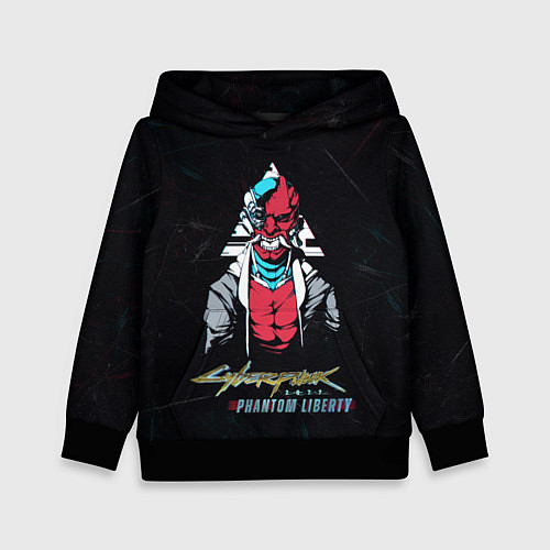 Детская толстовка Киберпанк 2077 - Фантом Либерти / 3D-Черный – фото 1
