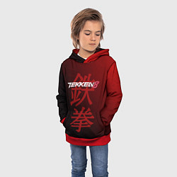 Толстовка-худи детская Tekken 8 - logo, цвет: 3D-красный — фото 2