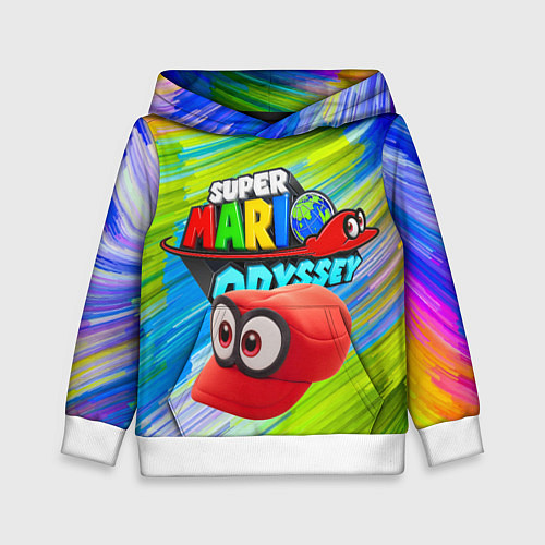 Детская толстовка Super Mario Odyssey - Nintendo - Бейсболка / 3D-Белый – фото 1