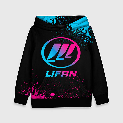 Детская толстовка Lifan - neon gradient / 3D-Черный – фото 1