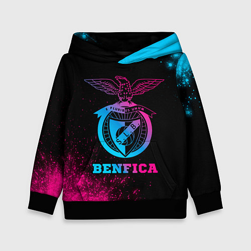 Детская толстовка Benfica - neon gradient / 3D-Черный – фото 1