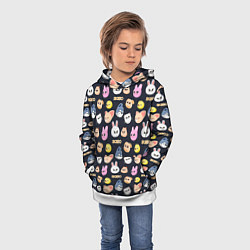 Толстовка-худи детская Skzoo pattern, цвет: 3D-белый — фото 2