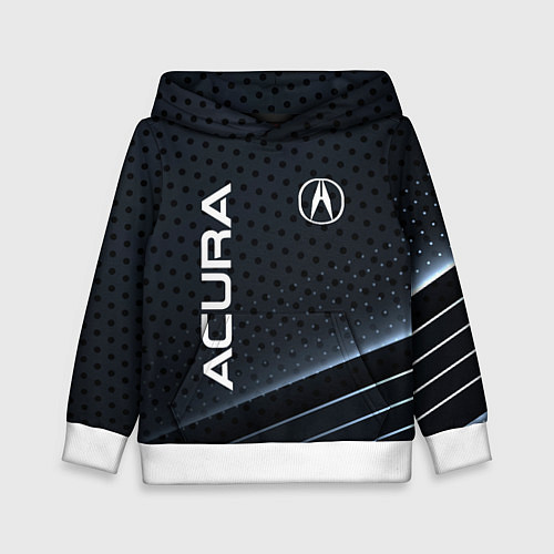 Детская толстовка Acura карбон / 3D-Белый – фото 1
