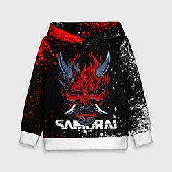 Детская толстовка Маска Они - Киберпанк 2077 - Samurai