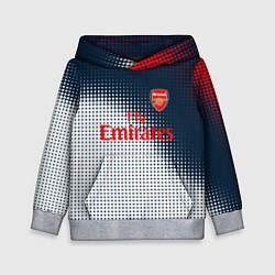 Толстовка-худи детская Arsenal logo абстракция, цвет: 3D-меланж