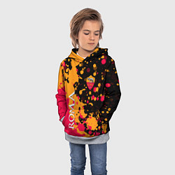Толстовка-худи детская Roma Краска, цвет: 3D-меланж — фото 2
