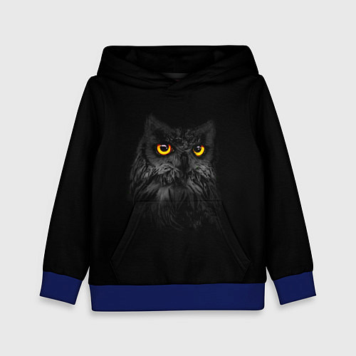 Детская толстовка Сова ночью / 3D-Синий – фото 1