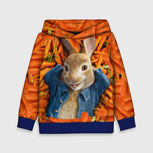 Детская толстовка Кролик Питер / 3D-Синий – фото 1