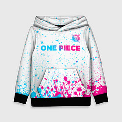 Детская толстовка One Piece neon gradient style: символ сверху