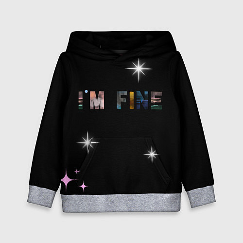 Детская толстовка Надпись / 3D-Меланж – фото 1