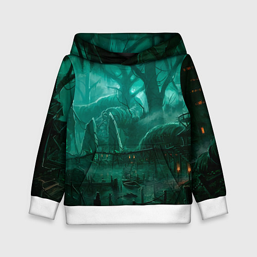 Детская толстовка Причал у болота / 3D-Белый – фото 1