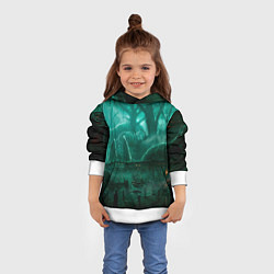 Толстовка-худи детская Причал у болота, цвет: 3D-белый — фото 2