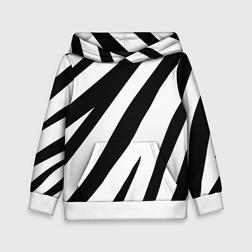 Детская толстовка Камуфляж зебры / 3D-Белый – фото 1