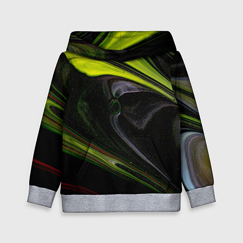 Детская толстовка Зелёный песок в темноте / 3D-Меланж – фото 1