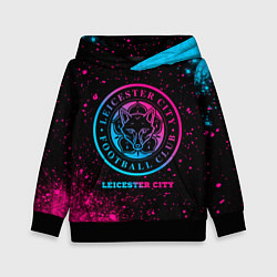 Толстовка-худи детская Leicester City - neon gradient, цвет: 3D-черный