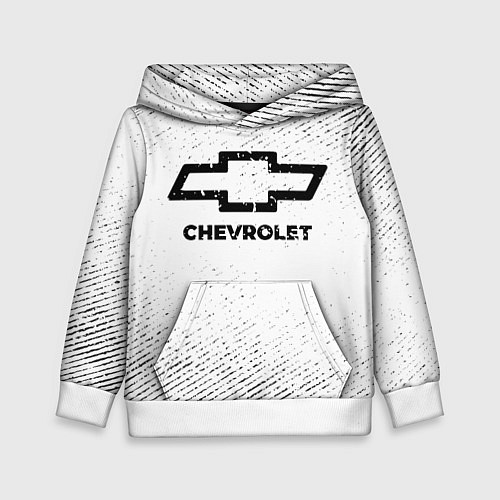 Детская толстовка Chevrolet с потертостями на светлом фоне / 3D-Белый – фото 1