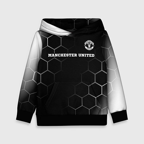 Детская толстовка Manchester United sport на темном фоне: символ све / 3D-Черный – фото 1