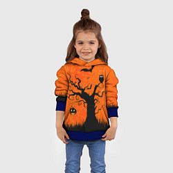 Толстовка-худи детская Мрачное дерево, цвет: 3D-синий — фото 2