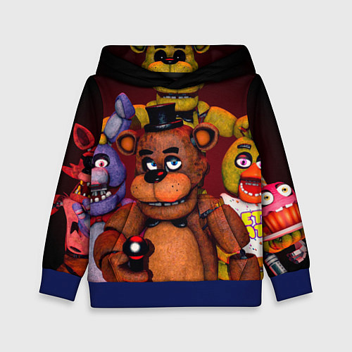 Детская толстовка Пять ночей Фредди / 3D-Синий – фото 1